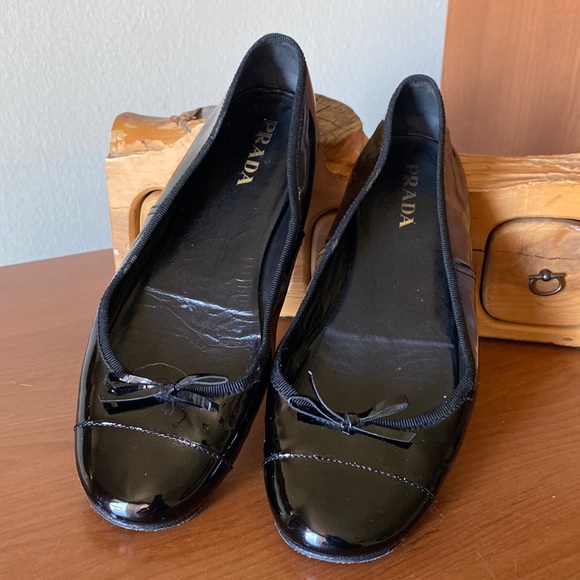Prada Patent Leather Ballet Flats - Picture 1 of 9